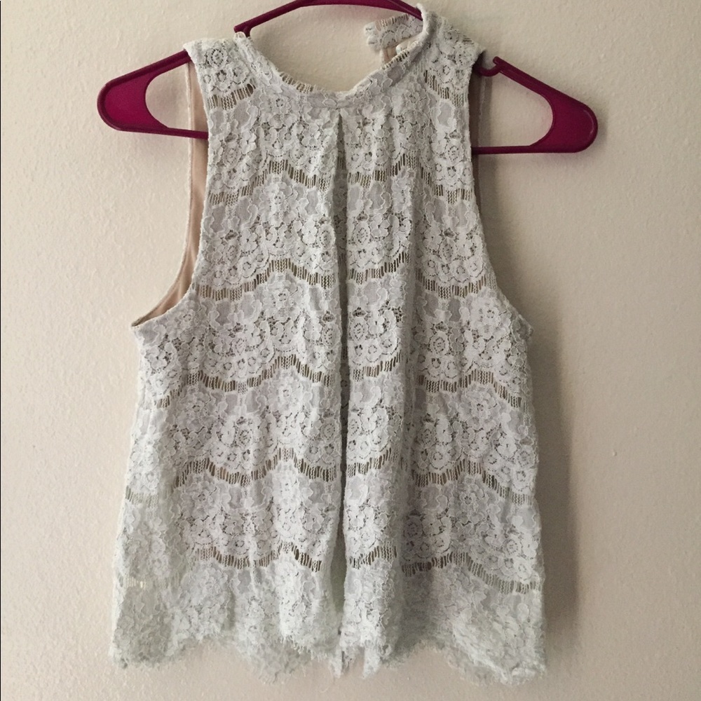 White lace crop top